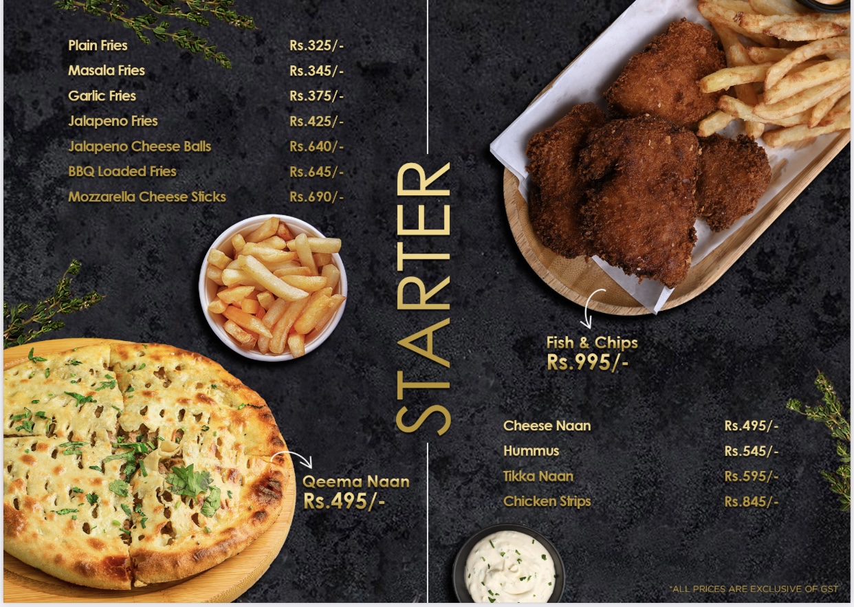 angeethi restaurant karachi menu page 1