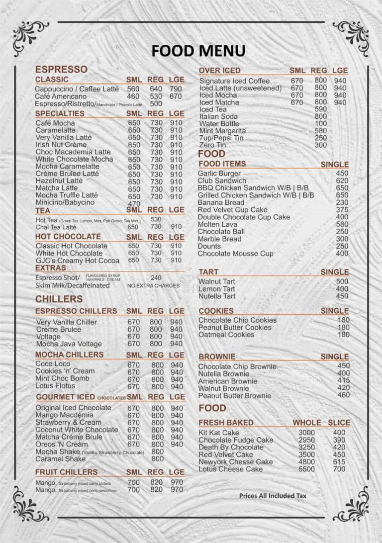 Gloria Jeans Menu Islamabad Read 2024 Updated Gloria Jeans Menu
