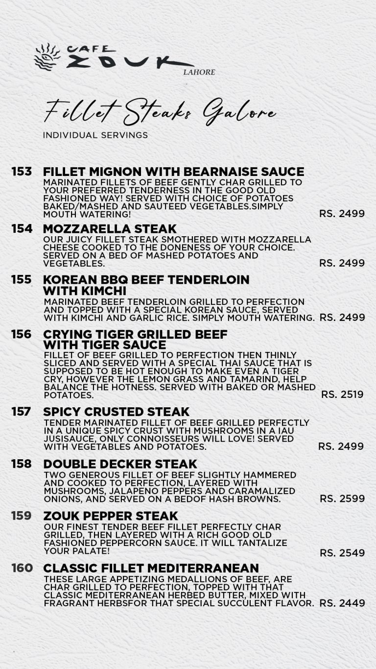 Café Zouk Lahore Menu Lahore Read 2024 Updated Café Zouk Lahore Menu