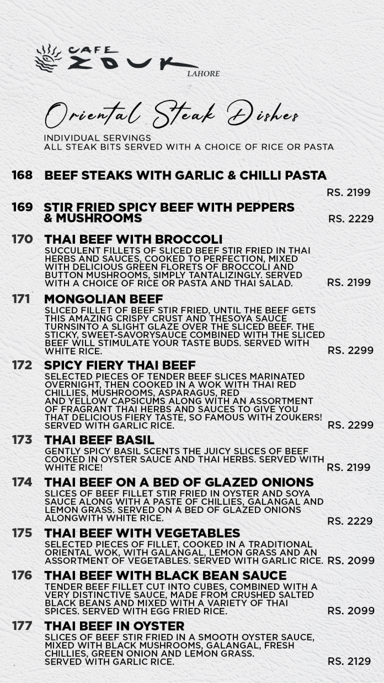 Café Zouk Lahore Menu Lahore Read 2024 Updated Café Zouk Lahore Menu